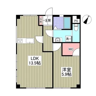 山栄ハイツ【1階】の間取り
