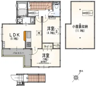 フローラ希望ヶ丘【2階】の間取り