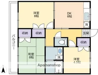 ハイライズ杉山参番館【1階】の間取り