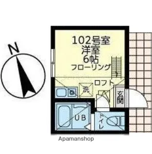 ユナイト山手イリアマリニン【2階】の間取り