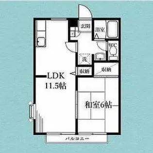 インターハイツB【2階】の間取り
