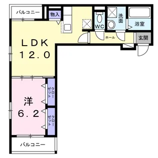 ベーネ・ウノ【3階】の間取り