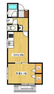 ハイム眞川名【2階】の間取り