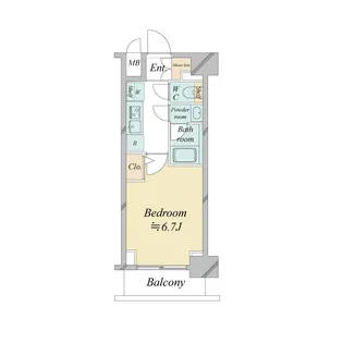 ドゥーエ新横浜【8階】の間取り