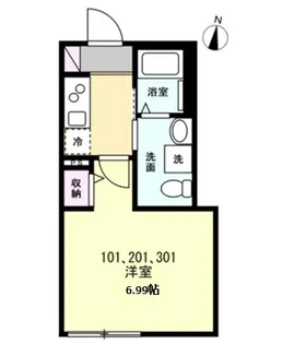 ベイルームメゾン新杉田【3階】の間取り