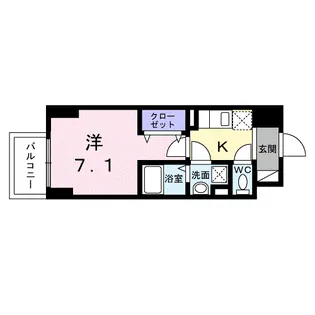 スアヴィス平塚八重咲【7階】の間取り