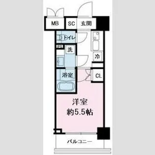 ハーモニーレジデンス武蔵小杉【3階】の間取り