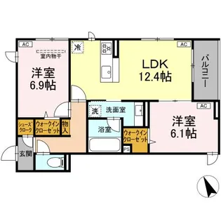 D PAINA 宿河原6 II【3階】の間取り