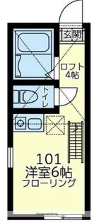 ユナイト根岸パステルナーク【1階】の間取り