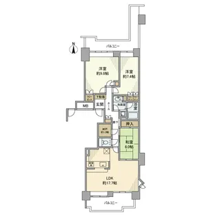 サン・ステージ緑園都市東の街五番館【5階】の間取り