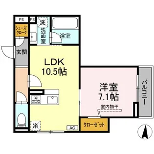 エミエール東成瀬【3階】の間取り
