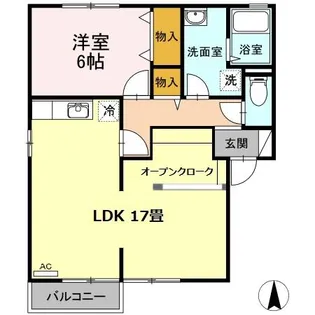 ボナール A【1階】の間取り