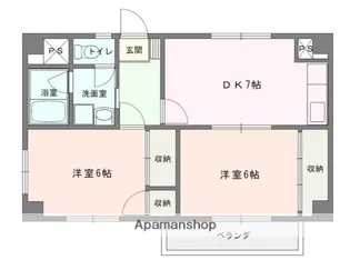 シャトー野比【3階】の間取り