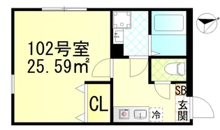 サニーブリーズ逗子【1階】の間取り