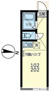 ユナイト元住吉ミ・ディスピアーチェ【1階】の間取り