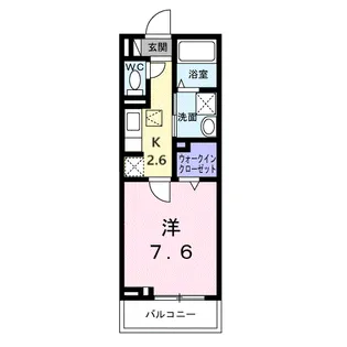 ラフレシール・ヴァン【1階】の間取り