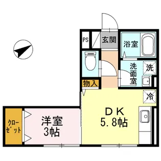 ピンパーネル【1階】の間取り