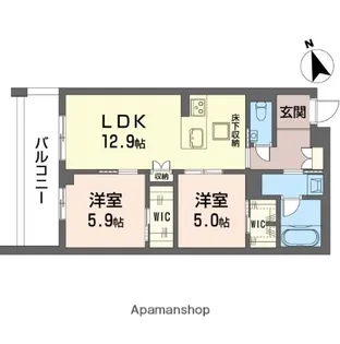 コン・フィオ—レ【1階】の間取り