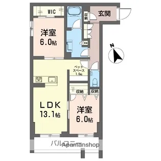 グランクロス サン【3階】の間取り
