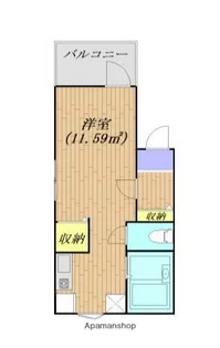 メルディア西生田Ⅰ【3階】の間取り