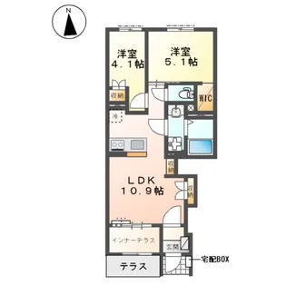 Y.S TERRACE2【1階】の間取り