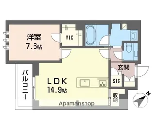 ベルヴィル【4階】の間取り