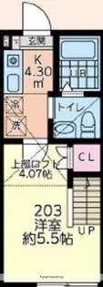 HM Base鶴ヶ峰【2階】の間取り