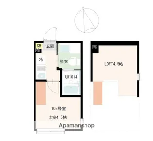 レジデンス・ソレイユ長津田【1階】の間取り