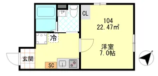 PUERTA東門前【1階】の間取り