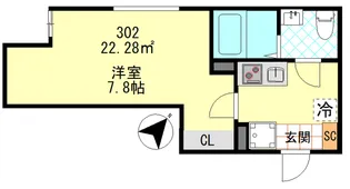 PUERTA東門前【3階】の間取り
