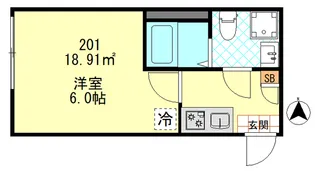 ムーンテラス多摩川【2階】の間取り