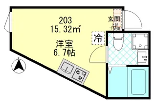 ムーンテラス多摩川【2階】の間取り