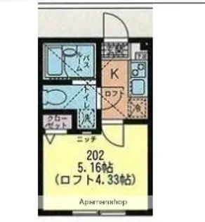 プラナス菊名壱番館【2階】の間取り