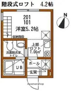 グランビュー横濱元町【2階】の間取り