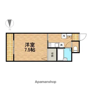 アパートメントカヤ中原【1階】の間取り