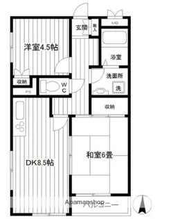 青山コーポA【3階】の間取り