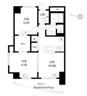 鶴見ワンダーランド【7階】の間取り