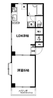 コーポサンシャイン【4階】の間取り