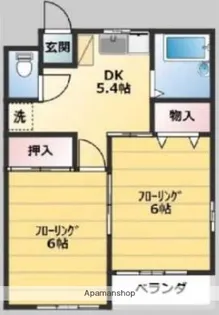 ベルミヨンアパルト【1階】の間取り