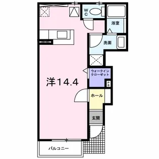 ソレアード・ピノ【1階】の間取り