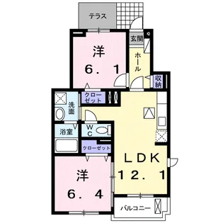 グラン・ソレイユ【1階】の間取り