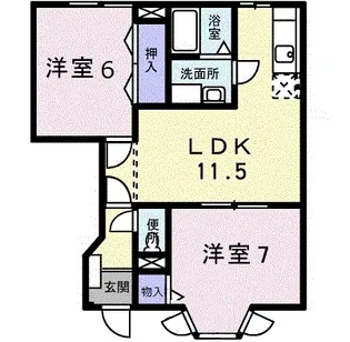 コートドールA【1階】の間取り