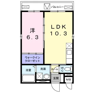 フラウム高田西【3階】の間取り