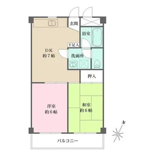 レジデンス・デュー【1階】の間取り
