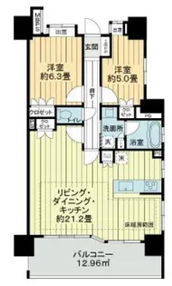 ライオンズ横濱マークレジデンス【10階】の間取り