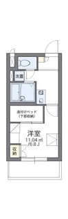 レオパレスヴィルヌーブ川崎A【1階】の間取り