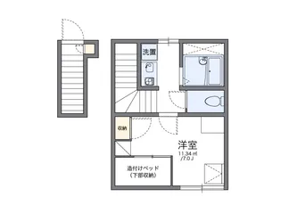 レオパレスオークラ【2階】の間取り