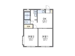 レオパレスANNEX新川崎【1階】の間取り