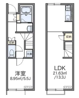 レオネクストマルベリーランチE【1階】の間取り