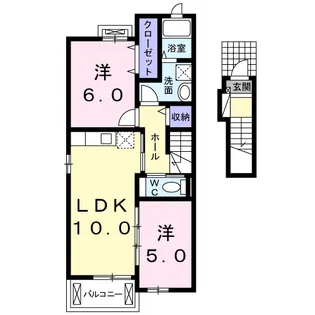 グリシーヌフィオーレ【2階】の間取り